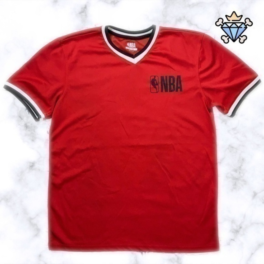 NBA MENS RED MESH V NECK JERSEY SIZE MEDIUM SPORTS WEAR ATHLETIC STREETWEAR